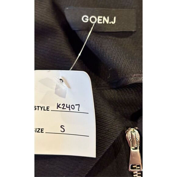 Goen.J double-layer shirt dress in Black NWT Size Small - Picture 8 of 8